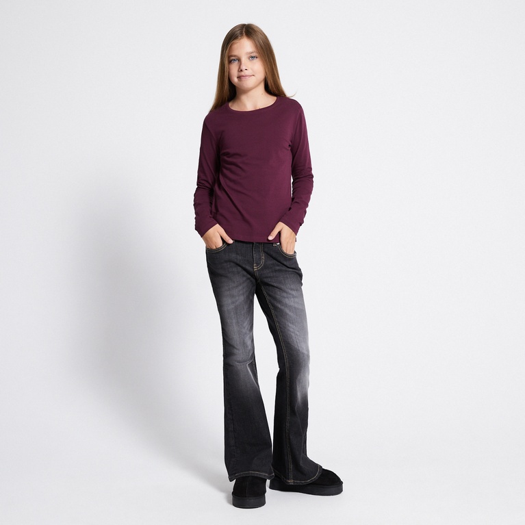 Basic long sleeve top "Fredrika star" Light Burgundy